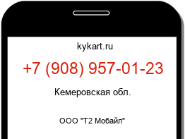 Информация о номере телефона +7 (908) 957-01-23: регион, оператор