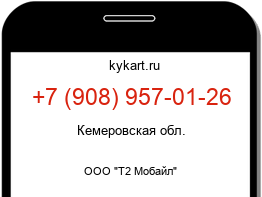 Информация о номере телефона +7 (908) 957-01-26: регион, оператор