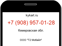 Информация о номере телефона +7 (908) 957-01-28: регион, оператор