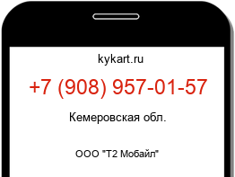 Информация о номере телефона +7 (908) 957-01-57: регион, оператор