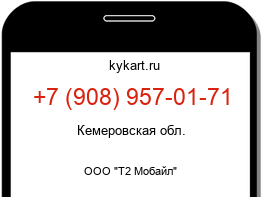 Информация о номере телефона +7 (908) 957-01-71: регион, оператор