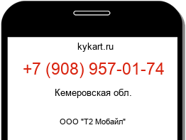Информация о номере телефона +7 (908) 957-01-74: регион, оператор