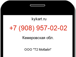 Информация о номере телефона +7 (908) 957-02-02: регион, оператор