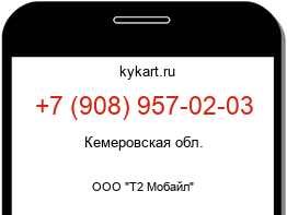 Информация о номере телефона +7 (908) 957-02-03: регион, оператор