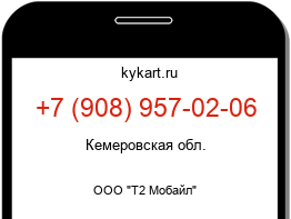 Информация о номере телефона +7 (908) 957-02-06: регион, оператор