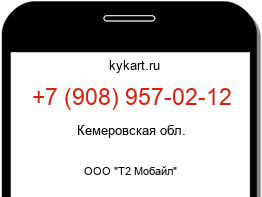Информация о номере телефона +7 (908) 957-02-12: регион, оператор
