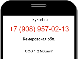 Информация о номере телефона +7 (908) 957-02-13: регион, оператор