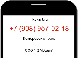 Информация о номере телефона +7 (908) 957-02-18: регион, оператор