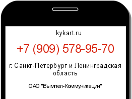 Информация о номере телефона +7 (909) 578-95-70: регион, оператор