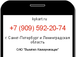 Информация о номере телефона +7 (909) 592-20-74: регион, оператор