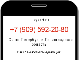 Информация о номере телефона +7 (909) 592-20-80: регион, оператор