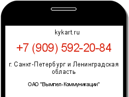 Информация о номере телефона +7 (909) 592-20-84: регион, оператор