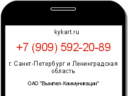 Информация о номере телефона +7 (909) 592-20-89: регион, оператор