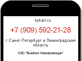 Информация о номере телефона +7 (909) 592-21-28: регион, оператор