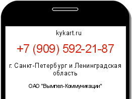 Информация о номере телефона +7 (909) 592-21-87: регион, оператор
