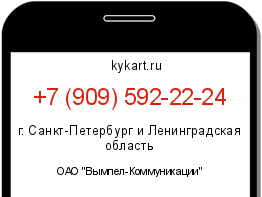 Информация о номере телефона +7 (909) 592-22-24: регион, оператор