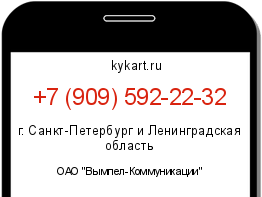 Информация о номере телефона +7 (909) 592-22-32: регион, оператор