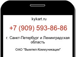 Информация о номере телефона +7 (909) 593-86-86: регион, оператор
