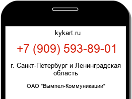 Информация о номере телефона +7 (909) 593-89-01: регион, оператор