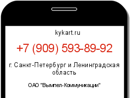 Информация о номере телефона +7 (909) 593-89-92: регион, оператор