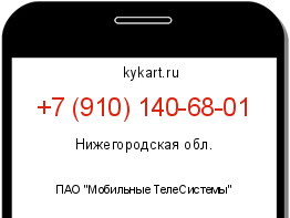 Информация о номере телефона +7 (910) 140-68-01: регион, оператор