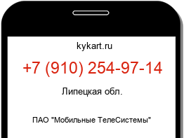 Информация о номере телефона +7 (910) 254-97-14: регион, оператор
