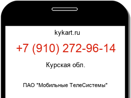 Информация о номере телефона +7 (910) 272-96-14: регион, оператор