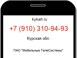 Информация о номере телефона +7 (910) 310-94-93: регион, оператор