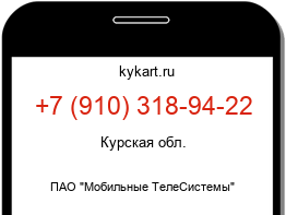Информация о номере телефона +7 (910) 318-94-22: регион, оператор