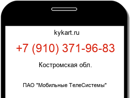Информация о номере телефона +7 (910) 371-96-83: регион, оператор