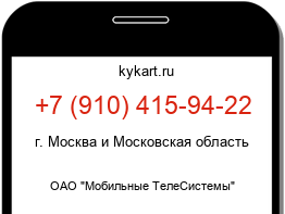Информация о номере телефона +7 (910) 415-94-22: регион, оператор