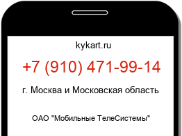 Информация о номере телефона +7 (910) 471-99-14: регион, оператор