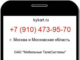 Информация о номере телефона +7 (910) 473-95-70: регион, оператор