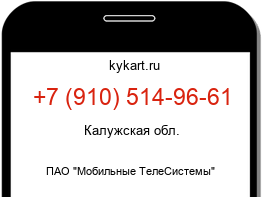 Информация о номере телефона +7 (910) 514-96-61: регион, оператор