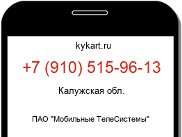 Информация о номере телефона +7 (910) 515-96-13: регион, оператор
