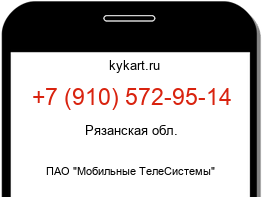 Информация о номере телефона +7 (910) 572-95-14: регион, оператор