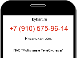 Информация о номере телефона +7 (910) 575-96-14: регион, оператор