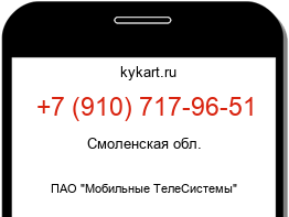 Информация о номере телефона +7 (910) 717-96-51: регион, оператор