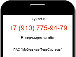 Информация о номере телефона +7 (910) 775-94-79: регион, оператор