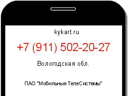 Информация о номере телефона +7 (911) 502-20-27: регион, оператор