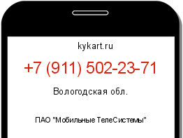 Информация о номере телефона +7 (911) 502-23-71: регион, оператор