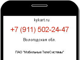 Информация о номере телефона +7 (911) 502-24-47: регион, оператор
