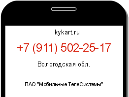 Информация о номере телефона +7 (911) 502-25-17: регион, оператор
