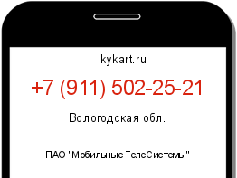 Информация о номере телефона +7 (911) 502-25-21: регион, оператор