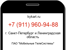 Информация о номере телефона +7 (911) 960-94-88: регион, оператор