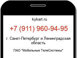 Информация о номере телефона +7 (911) 960-94-95: регион, оператор