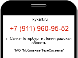 Информация о номере телефона +7 (911) 960-95-52: регион, оператор