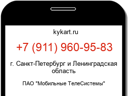 Информация о номере телефона +7 (911) 960-95-83: регион, оператор