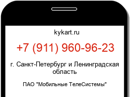 Информация о номере телефона +7 (911) 960-96-23: регион, оператор