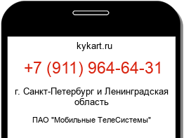 Информация о номере телефона +7 (911) 964-64-31: регион, оператор